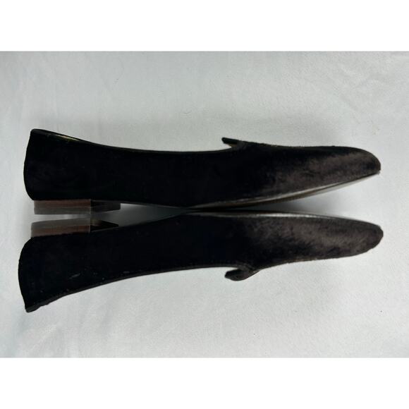 Unisa  dark black Velvet Flats Gold Embroidered Badger Womens 7 academia￼ - Picture 5 of 9